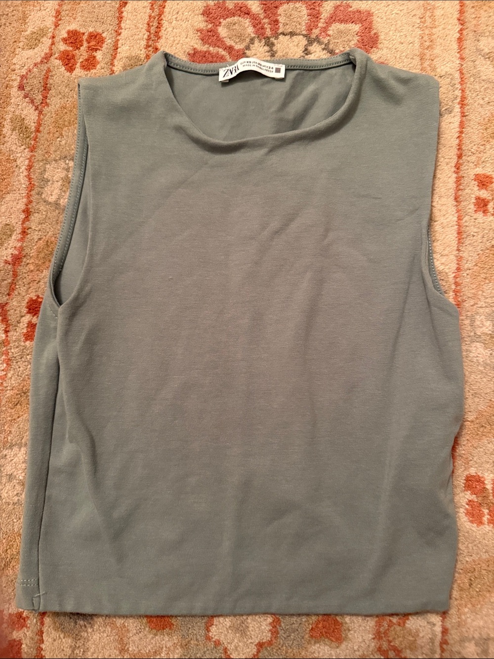 Zara Sleeveless Tank Top in Sage Green
